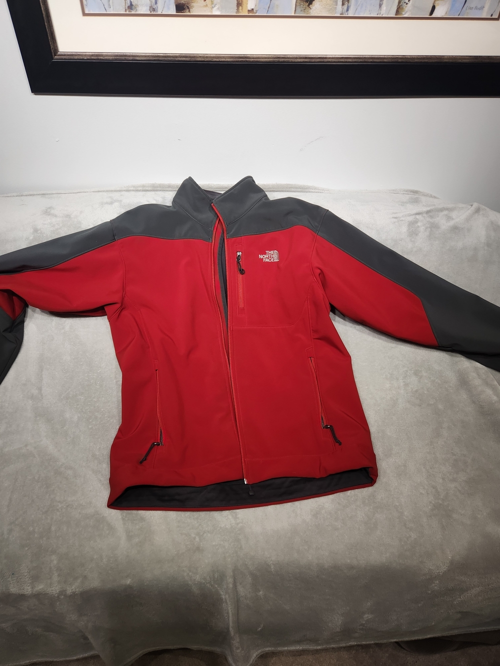 The North Face Men’s Red & Gray Softshell Jacket